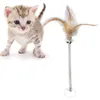 Giocattoli per gatti Divertente Campana di piume elastiche Ventosa a molla Kitten Scratcher interattivo Teaser Prodotti per animali domestici per