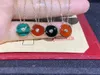 Projektant okrągłe ciasto amulette wisiork naszyjnik biżuteria dla kobiet przyjęcie weselne