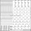 바디 아트 DHS 빠른 시원한 120 혀 손톱 혼합 세트 스테인레스 스틸 입술 눈썹 코 배꼽 링 피어싱 보석 도매 DHFG5