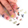 Blueness 24 Sheet Beauty Butterfly Model Stamping Gel Foil Manicure Stickers For Nails Diy Animal Design 3D Nail Art Tips DECALS297B