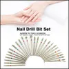 Nagelkunstapparatuur Boren Set Pedicure Amp Manicure Kit 7-delige vervanging Elektrisch Verwijder nagelriemgel Polishnail Drop Delivery Hij Dhdoh