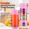 Fruktgrönsaksverktyg Portabla USB Electric Juicer Handhållen Juice Maker Blender uppladdningsbar Mini Making Cup Food Processor YL0076 DHSYQ