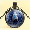 Collane con pendente Cupola di vetro all'ingrosso Cabochon 25Mm Star Trek Collana Gioielli retrò Pendenti con consegna a goccia Dhxgr