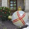 Décorations de Noël Ly Ornements 23,6 pouces Boules Atmosphère extérieure PVC Jouets gonflables Maison pour