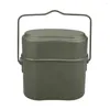 Ensembles de vaisselle Kits de mess de camping portables 3 en 1 Boîte à lunch en aluminium Ustensiles de cuisine Ensemble de cuisine Randonnée Armée Militaire