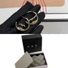 Oreni oro in oro 18K designer di marchi di lusso Studia lettere Stampare Dangle Hoop Geometric esagerata da donna Crystal Crystal Pearl Earr6914288
