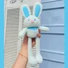 Påskfestin Rabbit Toys With KeyChain Spring Event Kids Plush Gifts Söta Bunny Big Ears Stuffed Toy SN531