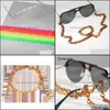 Eyeglasses Accessories Leopard Acrylic Sunglasses Chain Chic Eyewear Womens Eyeglass Chains Reading Glasses Eyewears Cord Holder Nec Dhbi2