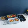 Dijkartikelen sets magnetron lunchbox voor kinderen volwassenen picknick kantoormedewerker opslagcontainers 304 roestvrijstalen thermische bento