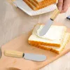 Stal nierdzewna masło sztućce szpatułka do masła drewniana nóż ser deserowy dżem do szarpania narzędzie śniadaniowe DF1205