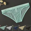 Unterhosen Sexy durchsichtige Herren-Slips, transparente Netztasche, dehnbare, weiche Unterwäsche, solide, persönliche Herrenhöschen, exotische Dessous