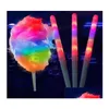 Partybevorzugung Zuckerwatte-Lichtkegel Colorf Glühende leuchtende Marshmallow-Kegelstäbchenbevorzugungen Halloween-Weihnachtsversorgung Blinkende Farbe Dhq4H