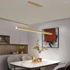 Pendant Lamps Nordic Modern Ceiling Long LED Lights Office Dining Table Kitchen Bar Counter Billiard Decorative Lighting