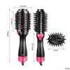 Hair Dryers 3 In 1 Dryer Brush One Step Air Curling Iron Blowing Straightener Comb Drop Delivery Products Care Styling Dhg8J