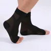 Calzini da uomo Fibra di rame Protezione della caviglia Tallone Sport Articolazione Compressione Corsa Fascia anti-piede Traspirante