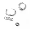 Pendientes de aro peque￱o para mujeres hombres Cart￭lago Punk Piercing anillo Taires de acero C￭rculo redondo Tragus Helix Trendy Jewelry