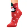 Женские носки 1 пары женская прекрасная мультипликационная мода рождественская рождественская хлопковая носка, женщина, классическая теплый прилив харадзюку забавная женщина