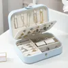 8 Colors Double Layer PU Smooth Storage Box Convenient Earrings Necklaces Rings Cosmetics Jewelry Boxes 16X11X5 CM Jewelry Organizer A0036