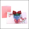 Wenskaarten Moeders Dag Postkaart 3D POP -UP FLOOM Dank je moeder gelukkige verjaardag uitnodiging op maat geschenken bruiloft papier 1948 v2 otlmy