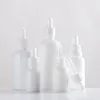 5ml -100ml 진주 흰색 유리 드롭퍼 병 향수 샘플 튜브 에센셜 오일 새 시약 피펫 병 비 빈 용을위한 리필 가능