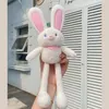 Påskfestin Rabbit Toys With KeyChain Spring Event Kids Plush Gifts Söta Bunny Big Ears Stuffed Toy SN531