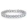 Link Chain Luxury 4mm 5 mm ronde CZ 925 Sterling Silver Tennis Bracelet Bangles For Women Sieraden Wedding Party Kerstcadeau S328C