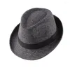 Basker retro stil gentleman britain hatt jazz topp cowboy casual vintage unisex