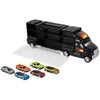Modele odlewów samochody transporter ciężarówka zabawka z 6 stylowymi metalowymi zabawkami wyścigowymi futerał do przenoszenia pojazdu Drop Delivery prezenty Dhpzf