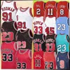 Scottie Pippen basketbalshirts Dennis Rodman 45 33 91 75th Retro Mesh Demar DeRozan LaVine Lonzo Ball 1 11 2 23 Michael Derrick Rose North Carolina