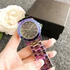 Senaste och nya modeller Watches Jewelry Ladies Chain Watch Band Luxury Designer Gift Set Armband Women Colorful Plated Watch PNS004 Annajewel