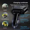 Dual USB Car Charger 2 Port LCD Display Universal Car Cigarettändare Socket Splitter Plug -tillbehör Snabbladdningsbil