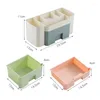 Storage Boxes Desktop Jewelry Organizer For Cosmetics Makeup With Drawers Plastic Container Small Things Stationery Lipstick