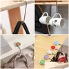 Hooks Rails Creative Portable Metal Foldable Bag Purse Hook Handbag Hanger Holder Shell Folding Table 10 Colors Drop Delivery Home Dhnzs