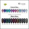 Nail Gel Glitter Polish Shiny Lakiery Hybrydowe Soak Off Bling paljetter Lakier Hybrydowy UV lackNail Drop Delivery Health Beauty AR DHYI9