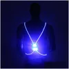 Motocycle Racing Clothing Ly 1Pcs Light Up Led Reflective Vest Safety Belt Strap Night Running Cycling Glow Sd6691 Drop Delivery Mob Dhr3N