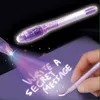 Luminous Light Pen Magic Purple 2 in 1 UV Black Combo Drawing Invisible Ink Learning Education Toys For Child