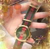 Classic model women bee skeleton dial watch Luxury Red Green Nylon Belt Quartz Popular Modern Simple Wristwatch montre de luxe gifts