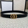 Designer Belt Genuine Leather Belts Smooth Buckle Man Woman Classic Needle Buckle Gold Sliver Black Color291Y