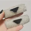 Designer hair clips letters barrettes luxury shining diamond acrylic classic hairs pins for girls women party jewelry gift