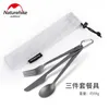 Dinnerware Sets Outdoor Stainless Steel Cutlery Picnic Portable Travel Camping Fork Knife Spoon Design Complete Vaisselle Cuisine