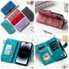 Multifunctional Totem Lace Flower Leather Wallet Cases For iphone 14 Plus Pro Max 13 12 11 XS MAX XR X 8 7 6 SE3 Zipper Cash Money Pocket 8 Card Slot Holder Flip Cover Pouch