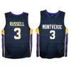 Custom d'Engelo Russell Basketball Jersey Montverde Academy High School Jersys Blue Soszcie dowolnego numeru nazwy S-4xl