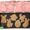 Baking Moulds Happy Easter Plastic Cookie Cutter Egg Chick Biscuit 3D Butterfly Molds Mold Party DIY Tools