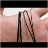 Schnurdraht 10 m/Lot Durchmesser 0,5 mm2 mm schwarz gewachster Baumwollfaden String Strap Halskette Seil für Schmuckherstellung Lieferungen Großhandel 1531 Dro Dhj6A