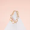 Strand Baroque Pearl Bracelets For Women Fashion Metal Chain 2022 Charm Bracelet Bangles Jewelry Punk Goth