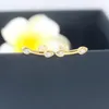 Stud Earrings SOELLE Real 925 Sterling Silver Yellow Gold Color Branches Earring With Pear Shaped Zircon Stone Women Enchainee Collection