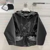 Women's Jackets designer Womens Designer with Hooded Fashion Solid Color Windbreaker Casual Ladies Coat Clothing Size S-L 5VME