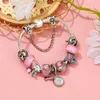 Bracelets porte-bonheur Seialoy rose cristal animaux perles cheval de troie pour les femmes bricolage couleur argent perle bracelet cadeau bijoux