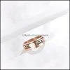 Wedding Rings Rotatable Cat Couple Ring Stainless Steel Spinner Animal Love Promise Band For Men Woman Anniversary Jewelry Gift 1912 Dhq4R