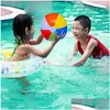 Other Pools Spashg Beach Ball Rainbow Inflatable Beaches Balls Pool Toys Swimming Water Kids Shower Bath Toy Baby Outdoor Xg0387 D Otqpe